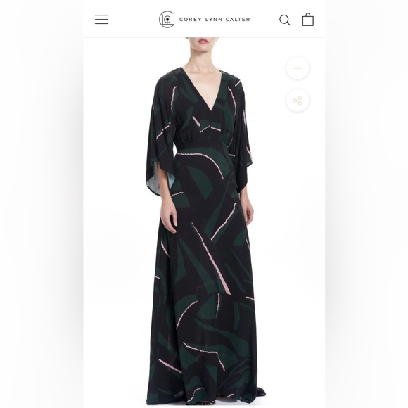CLC By Corey Lynn Calter Agnes VNeck Maxi Dress - Picture 1 of 6